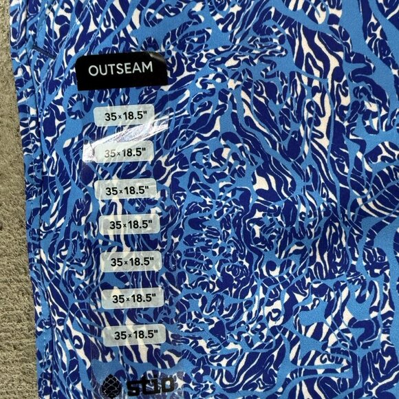 Stio CFS Board Shorts Men’s 35 Blue Abstract Print Swim Trunks Surf 18.5” - Picture 5 of 6